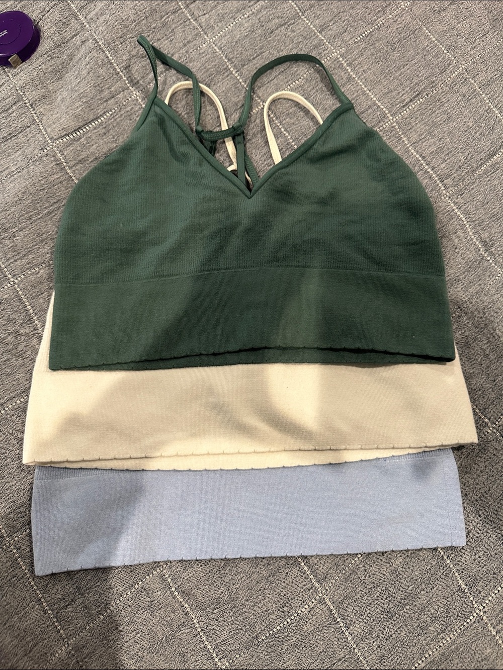 Green Strappy Bralette Tops from Anthropologie
